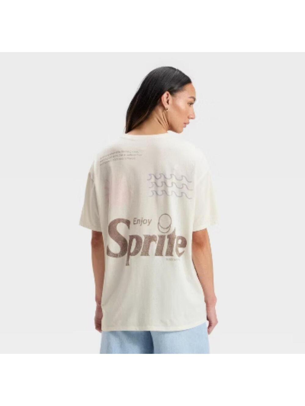 NEW Women’s 3X Sprite Lemon-Lime Logo T-shirt White Oversized Summer
